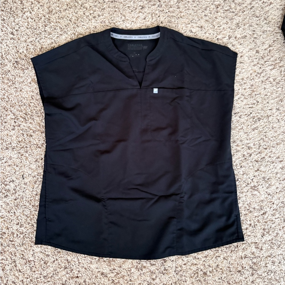 Fabletics Black V-Neck Active Top